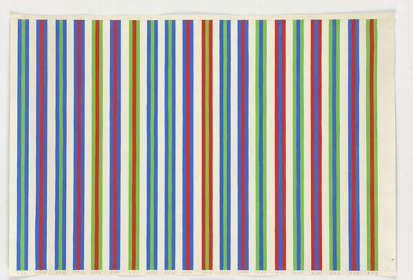 Untitled [Study For 'Paean'], Bridget Riley (British, born London, 1931), Gouache and graphite on paper 