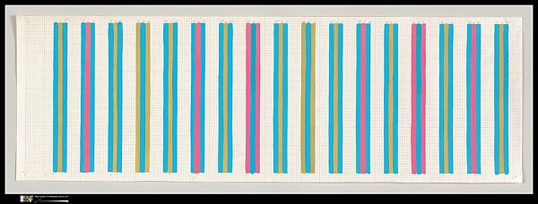 Untitled [Sequence Study Towards 'Elysium'], Bridget Riley (British, born London, 1931), Opaque watercolor and graphite on graph paper 