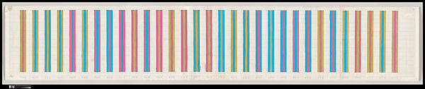 Untitled [Sequence Study Towards 'Elysium'], Bridget Riley (British, born London, 1931), Opaque watercolor and graphite on graph paper 