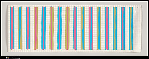 Untitled [Sequence Study Towards 'Elysium'], Bridget Riley (British, born London, 1931), Gouache and graphite on graph paper 