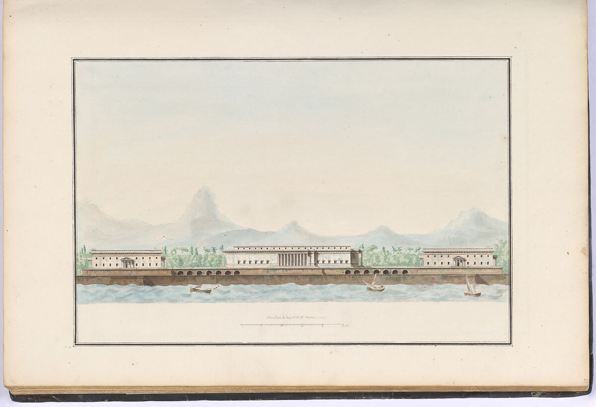 Collection des Prix que la ci-devant Académie d'Architecture proposoit et couronnoit tous les ans., Prieur (French), Printed book with hand colored etchings 