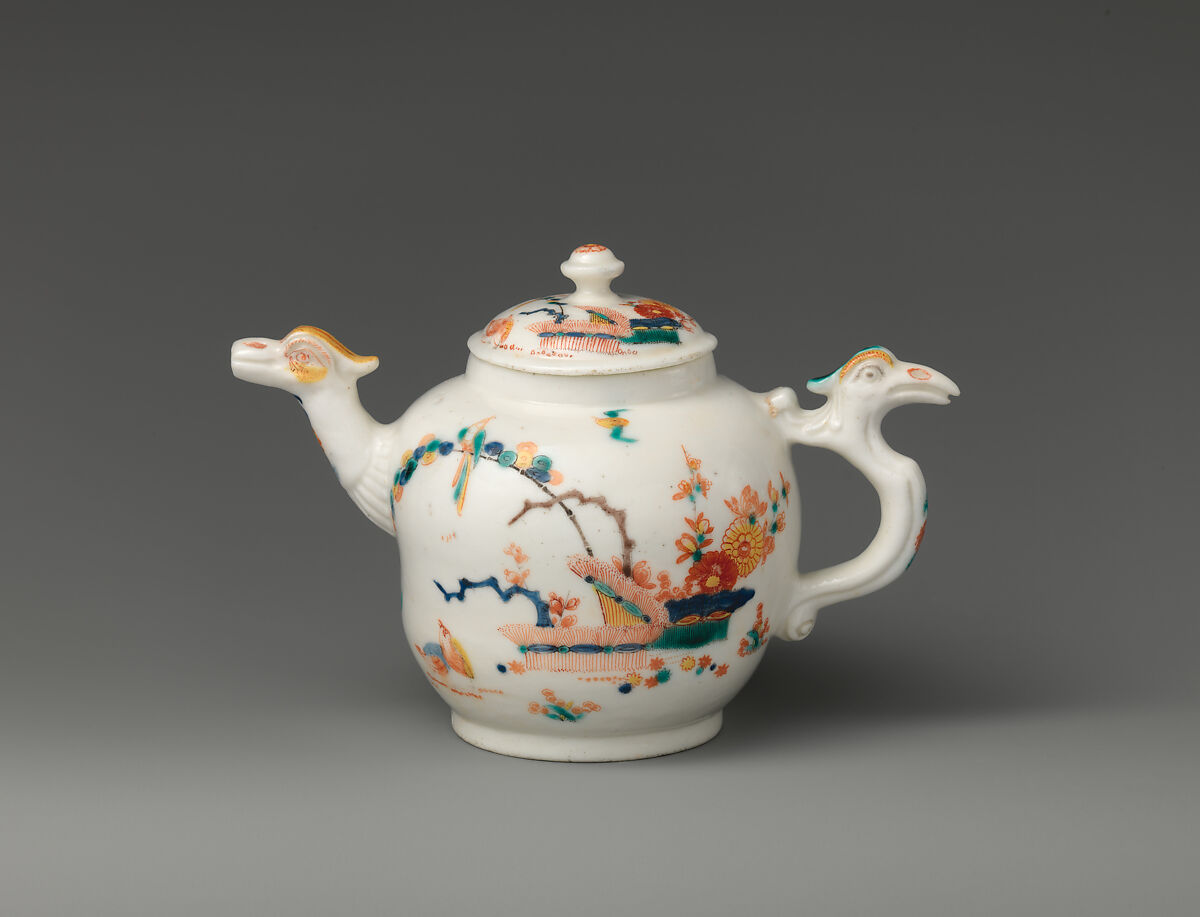 Teapot, Saint-Cloud factory (French, mid-1690s–1766), Soft-paste porcelain, French, Saint-Cloud 