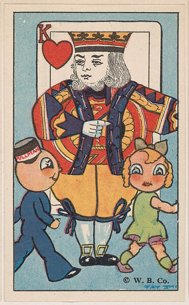 King of Hearts, bakery card from the Pullman Kids in Wonderland series (D69), issued by the Weber Baking Company, Issued by Weber Baking Company, Commercial color lithograph 