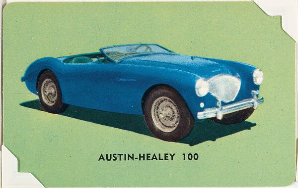No. 5, Austin-Healey 100, bakery insert card from the Sports Cars 1955 series (D72), issued by Mother's Cookies, Issued by Mother&#39;s Cookies, Commercial color lithograph 