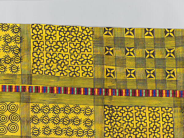 Prestige cloth (Adinkra), Cotton, wool, Asante peoples