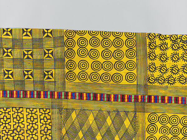 Prestige cloth (Adinkra), Cotton, wool, Asante peoples