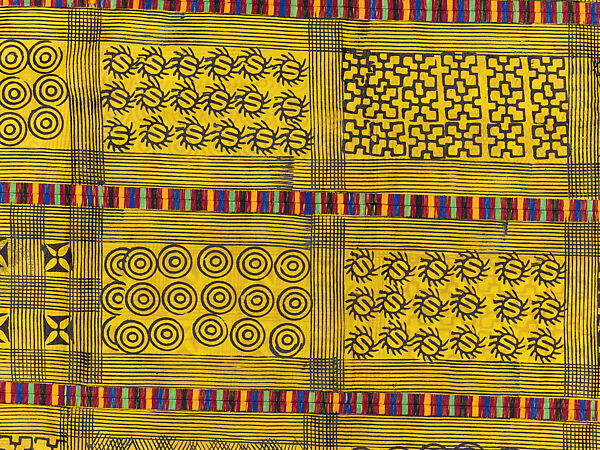 Prestige cloth (Adinkra), Cotton, wool, Asante peoples