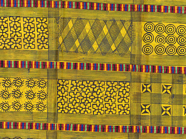 Prestige cloth (Adinkra), Cotton, wool, Asante peoples