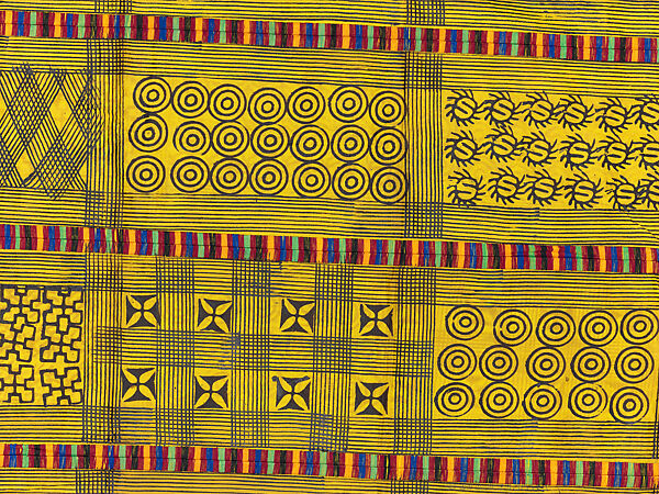 Prestige cloth (Adinkra), Cotton, wool, Asante peoples