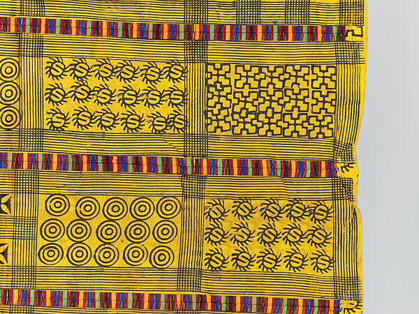 Prestige cloth (Adinkra), Cotton, wool, Asante peoples