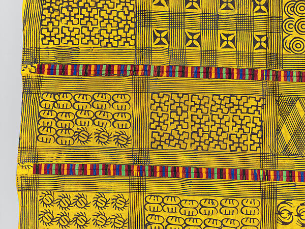 Prestige cloth (Adinkra), Cotton, wool, Asante peoples