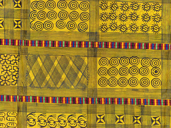 Prestige cloth (Adinkra), Cotton, wool, Asante peoples