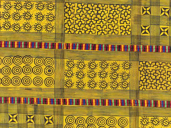 Prestige cloth (Adinkra), Cotton, wool, Asante peoples