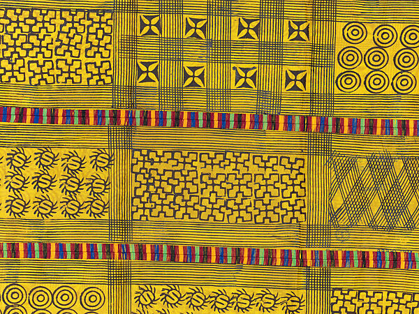 Prestige cloth (Adinkra), Cotton, wool, Asante peoples