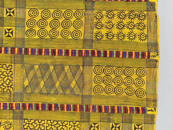 Prestige cloth (Adinkra), Cotton, wool, Asante peoples