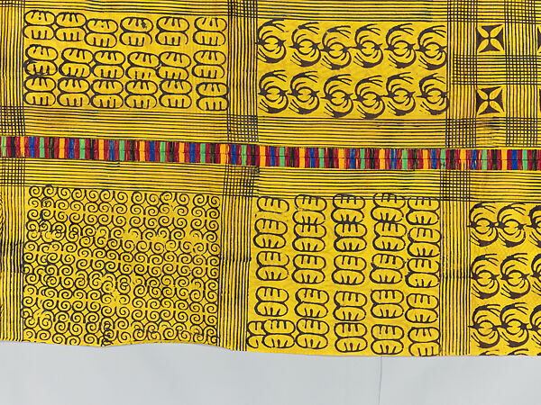 Prestige cloth (Adinkra), Cotton, wool, Asante peoples