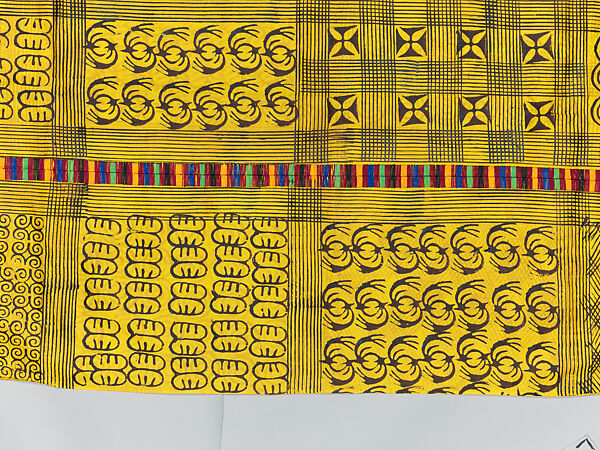 Prestige cloth (Adinkra), Cotton, wool, Asante peoples