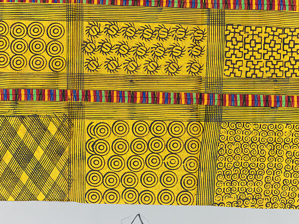 Prestige cloth (Adinkra), Cotton, wool, Asante peoples