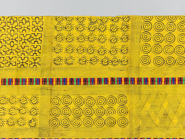Prestige cloth (Adinkra), Cotton, wool, Asante peoples