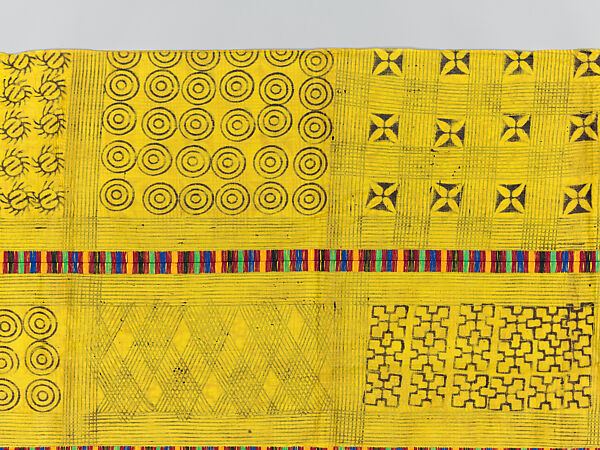 Prestige cloth (Adinkra), Cotton, wool, Asante peoples