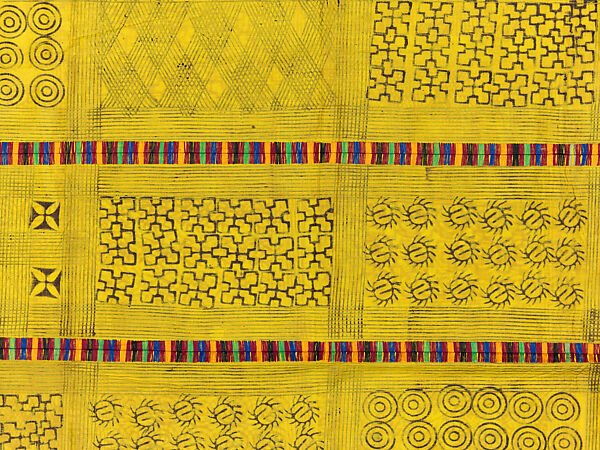 Prestige cloth (Adinkra), Cotton, wool, Asante peoples
