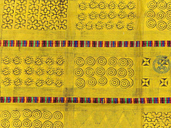 Prestige cloth (Adinkra), Cotton, wool, Asante peoples