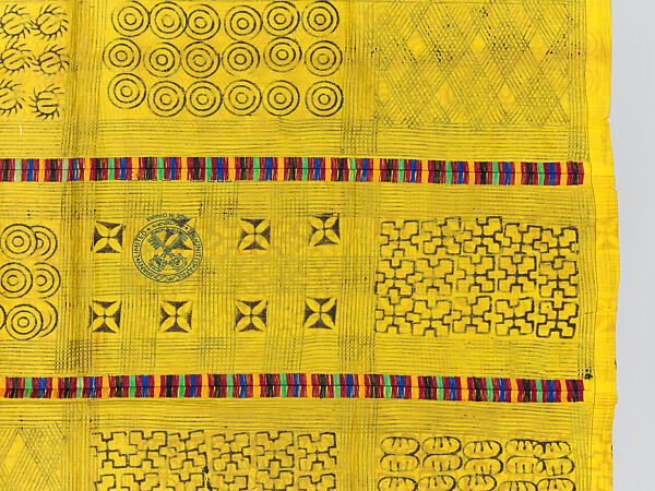 Prestige cloth (Adinkra), Cotton, wool, Asante peoples