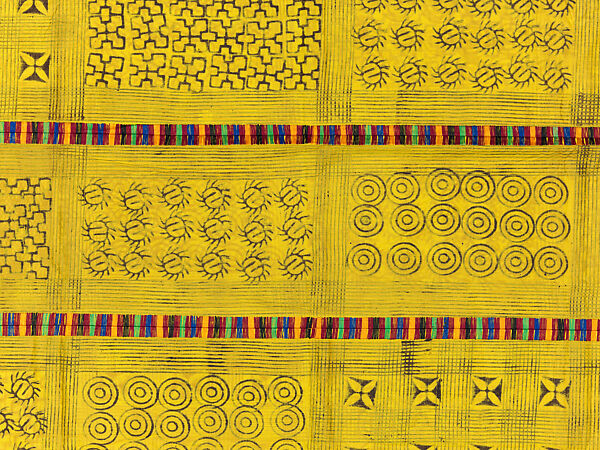 Prestige cloth (Adinkra), Cotton, wool, Asante peoples