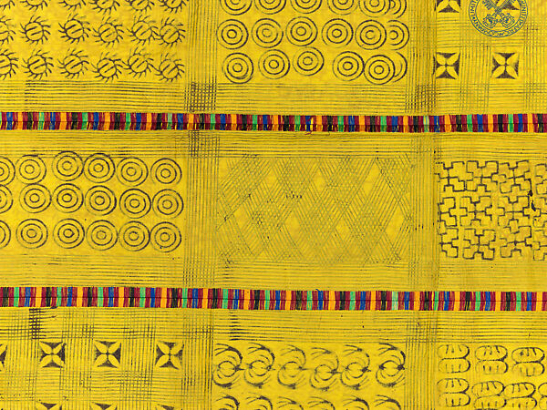 Prestige cloth (Adinkra), Cotton, wool, Asante peoples
