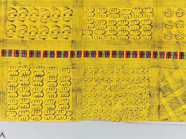 Prestige cloth (Adinkra), Cotton, wool, Asante peoples