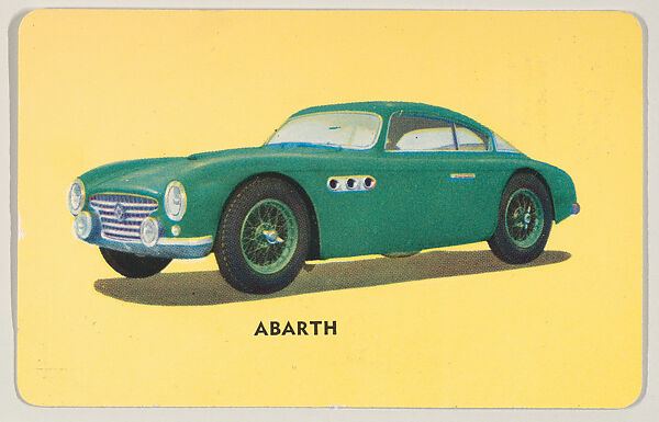 No. 39, Abarth, bakery insert card from the Sports Cars 1955 series (D72), issued by Mother's Cookies, Issued by Mother&#39;s Cookies, Commercial color lithograph 