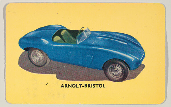 No. 40, Arnolt-Bristol, bakery insert card from the Sports Cars 1955 series (D72), issued by Mother's Cookies, Issued by Mother&#39;s Cookies, Commercial color lithograph 