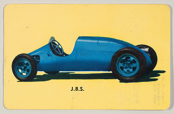 No. 42, J.B.S., bakery insert card from the Sports Cars 1955 series (D72), issued by Mother's Cookies, Issued by Mother&#39;s Cookies, Commercial color lithograph 