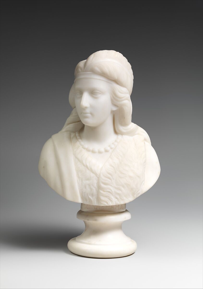 Minnehaha, Edmonia Lewis (American, 1844–1907), Marble, American 