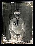 Self-portrait in bow tie and hat, Alex Agbaglo Acolatse (Togolese, Kedzi 1880–1975 Lomé), Glass, emulsion