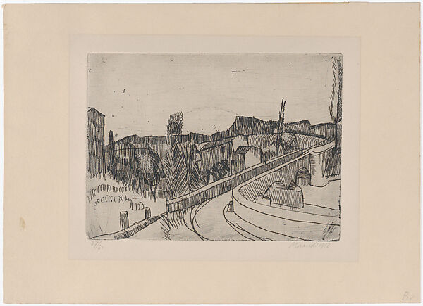Bridge over the Savena in Bologna, Giorgio Morandi (Italian, Bologna 1890–1964 Bologna), Etching 