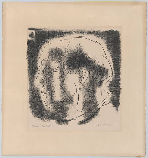 Portrait of Curt Valentin, André Masson (French, Balagny 1896–1987 Paris), Lithograph 