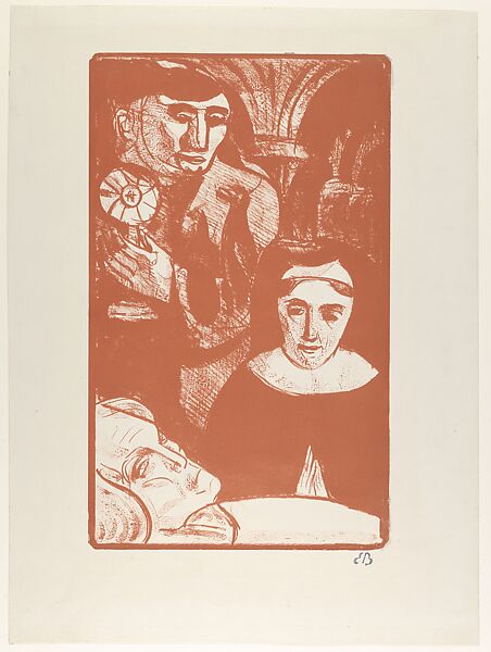The Old Woman from Berkeley, Emile Bernard (French, Lille 1868–1941 Paris), Zincograph printed in sepia 