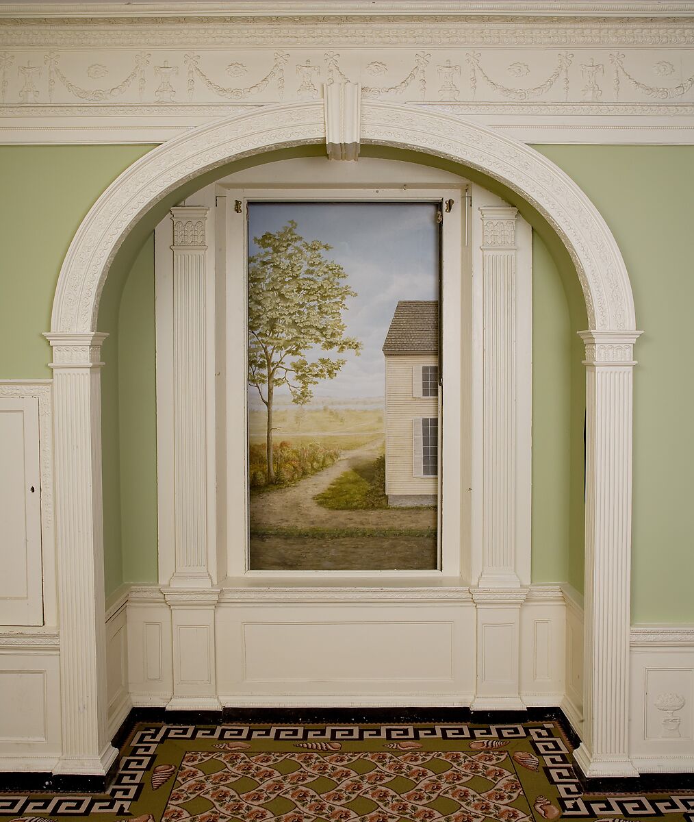Parlor from the William Moore House, Wood, composition ornament, American