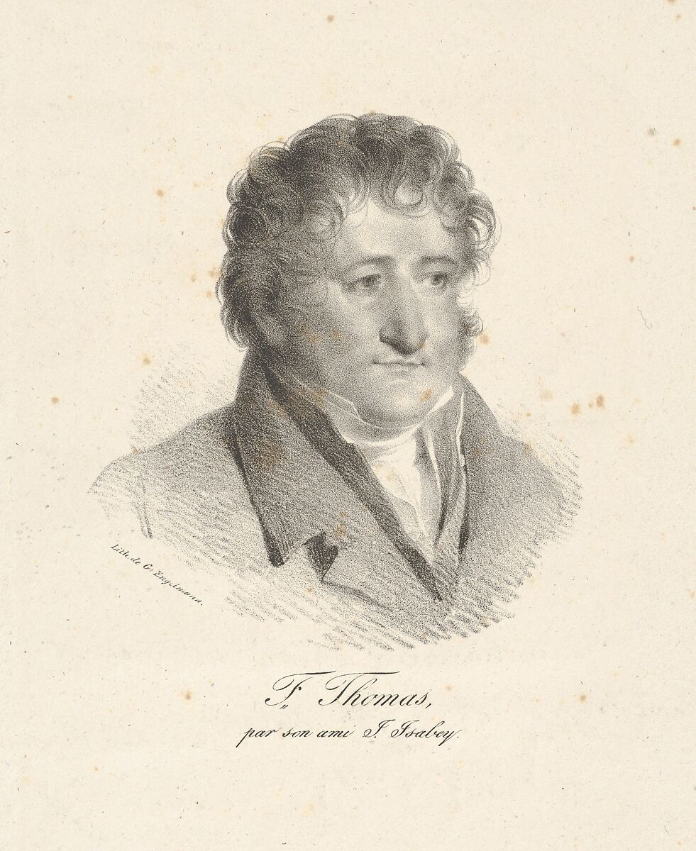 Portrait of F. Thomas, Jean-Baptiste Isabey (French, Nancy 1767–1855 Paris), Lithograph; only state 