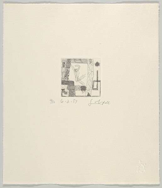 6.2.87, Frank Lobdell (American, Kansas City, Missouri 1921–2013 Palo Alto, California), Hardground etching; 4/50 