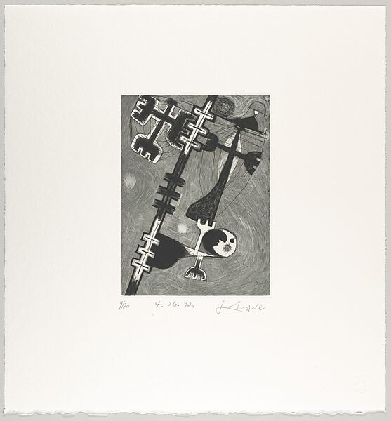 4.26.92, Frank Lobdell (American, Kansas City, Missouri 1921–2013 Palo Alto, California), Hardground etching with aquatint, sugarlift aquatint and burnishing; 9/20 