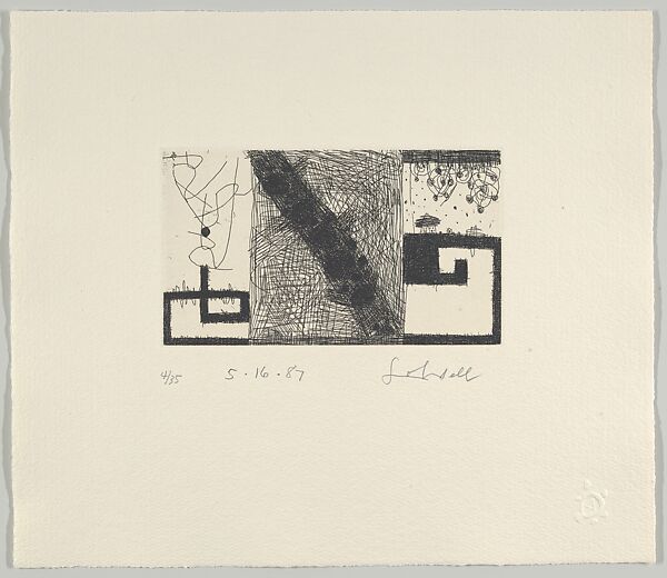 5.16.87, Frank Lobdell (American, Kansas City, Missouri 1921–2013 Palo Alto, California), Hardground etching; 4/35 