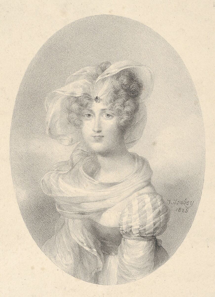 Portrait of Madame Ditte-Harmite, Jean-Baptiste Isabey (French, Nancy 1767–1855 Paris), Lithograph; only state 