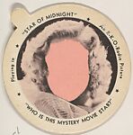 Mystery Movie Star (Ginger Rogers), from the Movie Stars series (small mystery lid) (F4), issued by the Individual Drinking Cup Company, Inc.