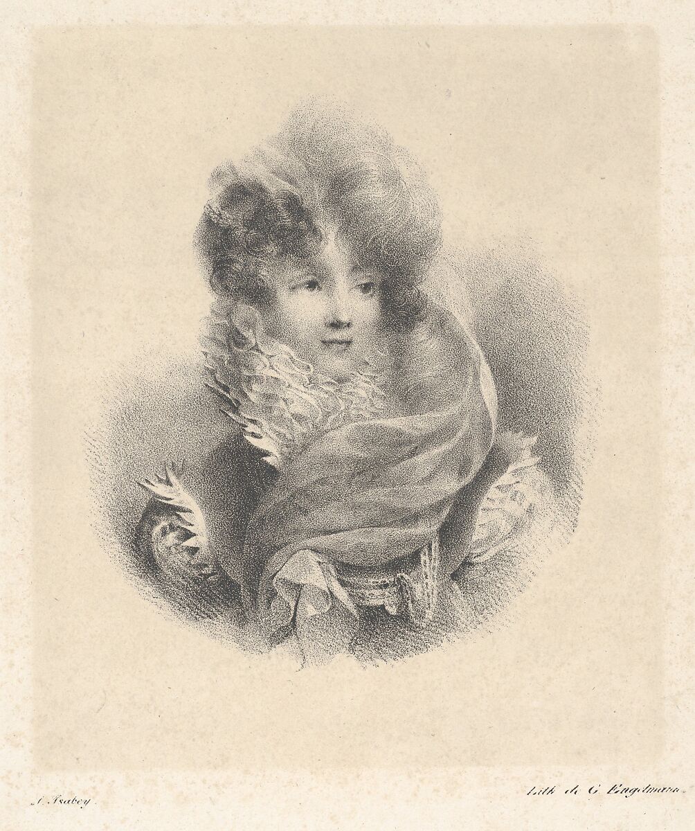 Portrait of Mademoiselle de Pavant, Jean-Baptiste Isabey (French, Nancy 1767–1855 Paris), Lithograph; only state 