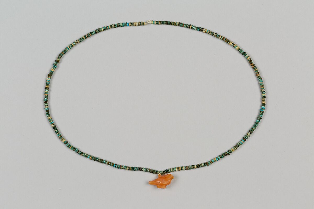String of disk beads, Faience 