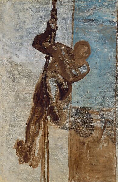 Man on a Rope, Honoré Daumier (French, Marseilles 1808–1879 Valmondois), Oil on canvas 