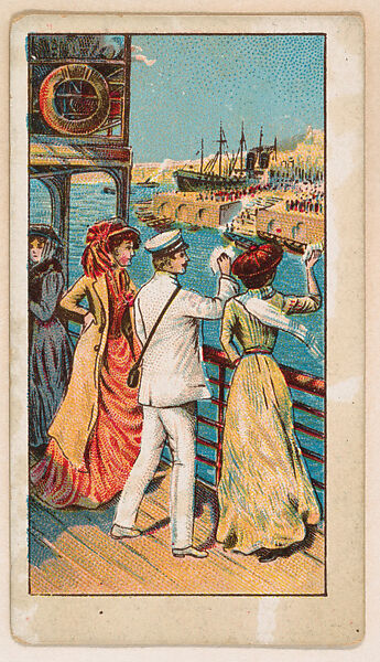 Farewell to Genoa, bakery card from the Around the World Series (D92), issued by White Star Bakery, Issued by White Star Bakery, Commercial color lithograph 