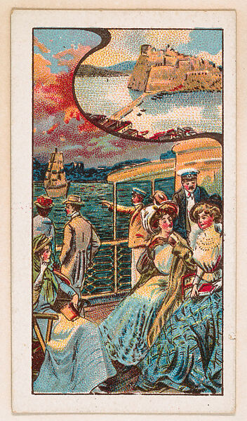 Deck Scene, Island of Ischia, bakery card from the Around the World Series (D92), issued by White Star Bakery, Issued by White Star Bakery, Commercial color lithograph 